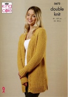 Knitting Pattern - King Cole 5672 - Subtle Drifter DK - Sweater & Cardigan